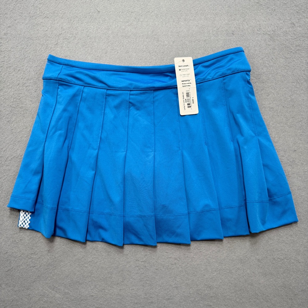 NEW Lucky In Love Tennis Skort Women's Large Blue Pleated Vaportex Athletic Golf - Picture 2 of 8